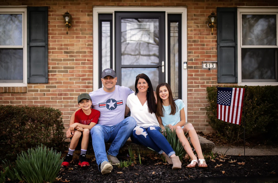 DAIS guidance counselor Margaret Mayberry and her family participated in the Front Porch Project