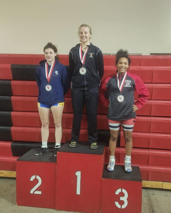 Sophomore+Jahzari+Abney%2C+placed+third+at+the+Cumberland+Valley+Girls+Wrestling+Tournament.